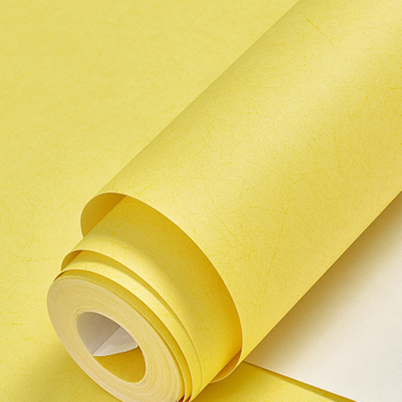 Solid Color Patterned Wallpaper Roll Soft Color Textured Non-Pasted Wall Covering
