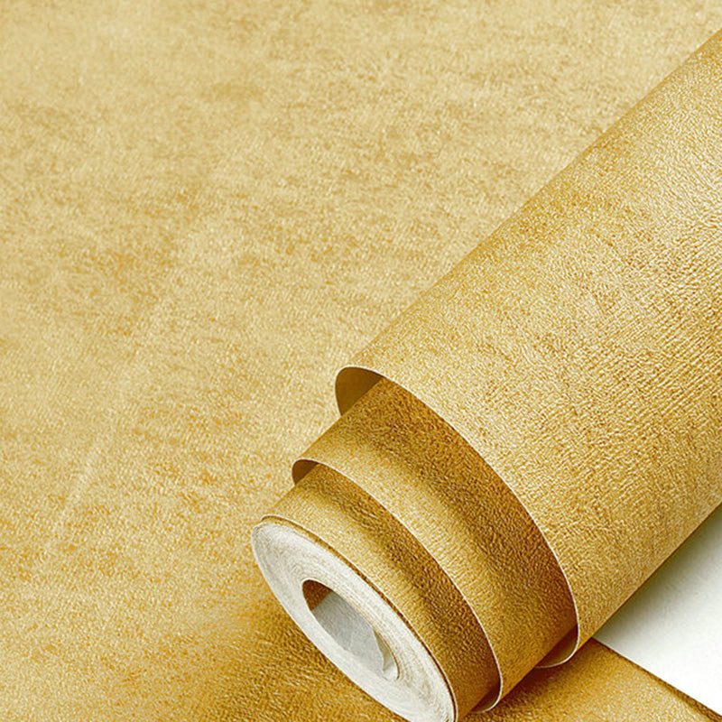 Solid Color Patterned Wallpaper Roll Soft Color Textured Non-Pasted Wall Covering