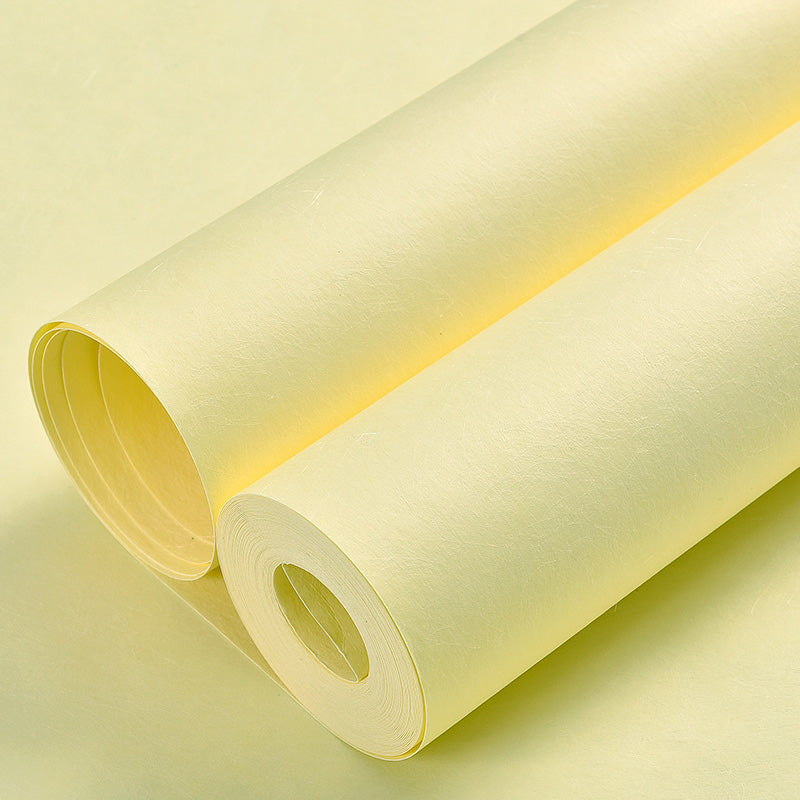 Solid Color Patterned Wallpaper Roll Soft Color Textured Non-Pasted Wall Covering