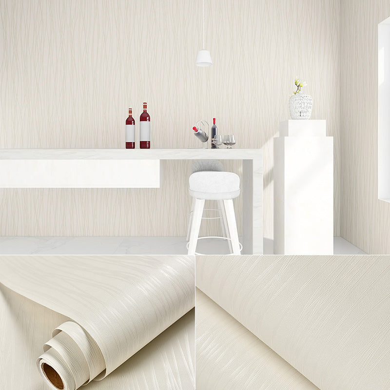 Simple Multi Colored PVC Wallpaper Roll Textured Plain Patterned Self-Adhesive Wall Decor