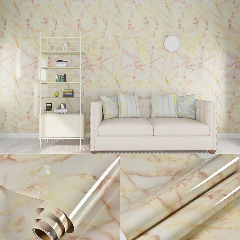 Simple Multi Colored PVC Wallpaper Roll Textured Plain Patterned Self-Adhesive Wall Decor