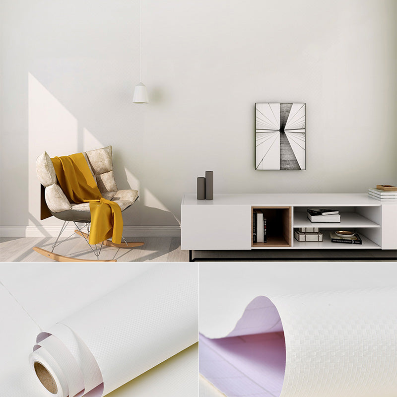 Simple Multi Colored PVC Wallpaper Roll Textured Plain Patterned Self-Adhesive Wall Decor