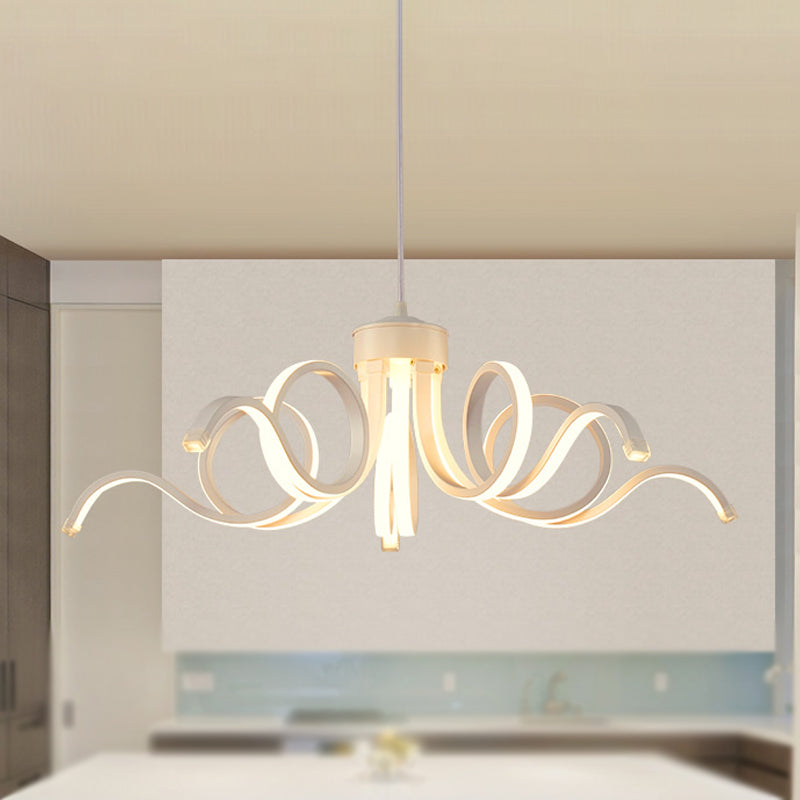 Simplicity Octopus Chandelier Acrylic LED 1 Light Kitchen Hanging Pendant in Warm/White Light