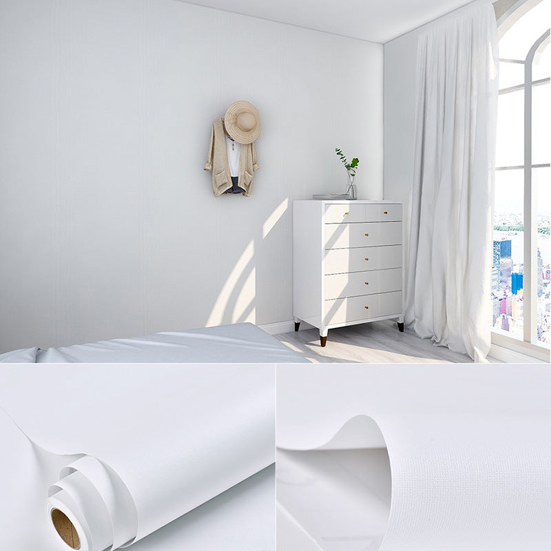 Simple Multi Colored PVC Wallpaper Roll Textured Plain Patterned Self-Adhesive Wall Decor
