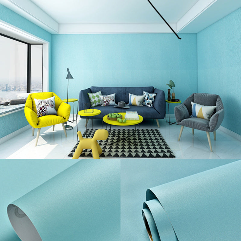 Stick Wallpaper Roll Pastel Color Vinyl Textured Solid Color Nordic Style Wall Art