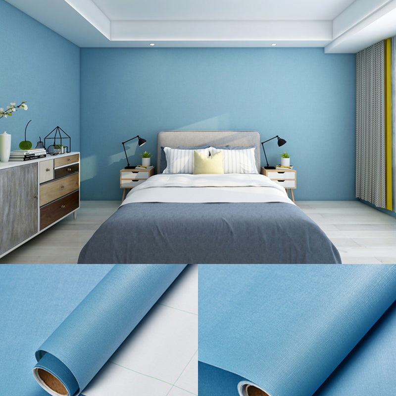Stick Wallpaper Roll Pastel Color Vinyl Textured Solid Color Nordic Style Wall Art