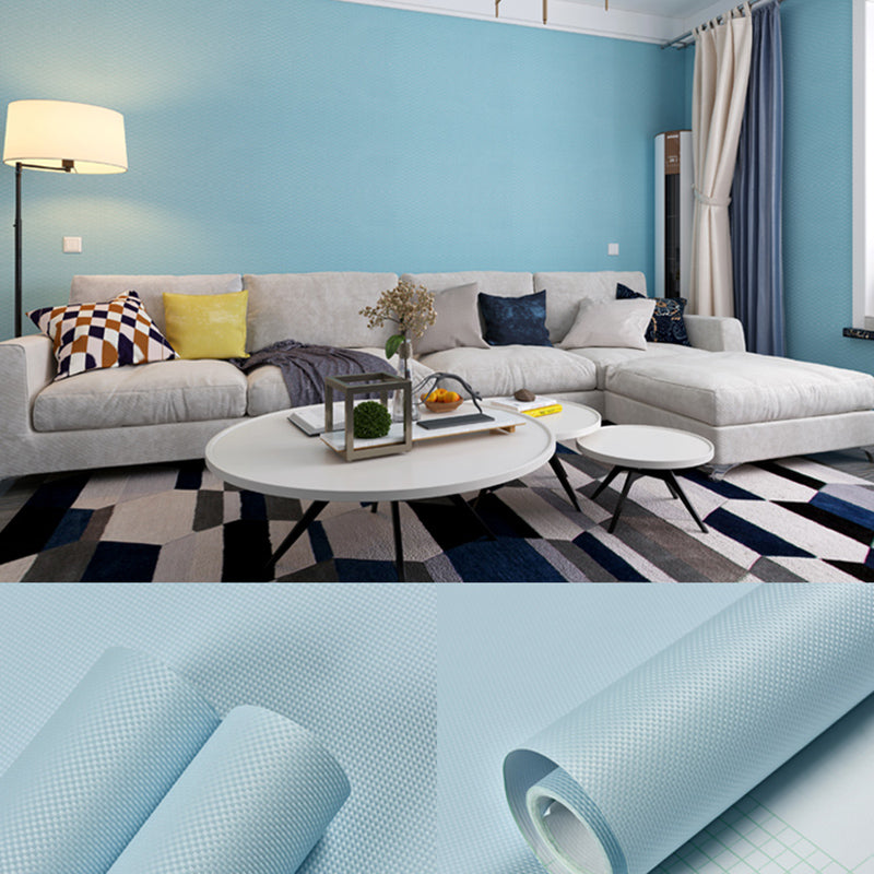 Stick Wallpaper Roll Pastel Color Vinyl Textured Solid Color Nordic Style Wall Art