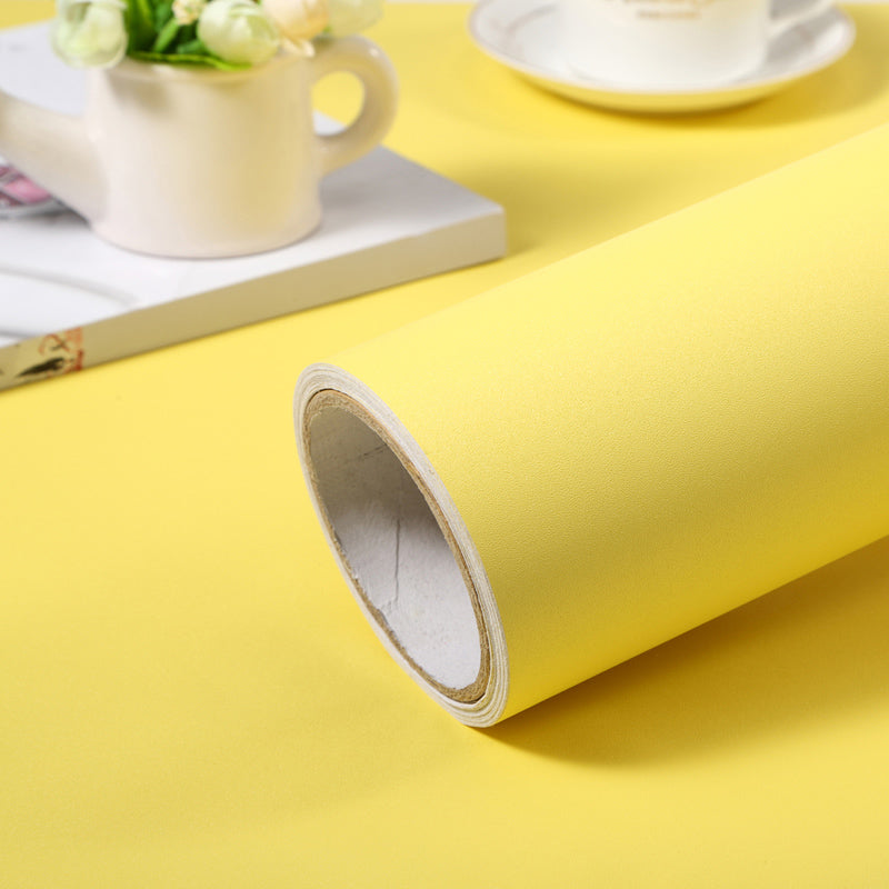 Scandinavian Wallpaper Roll Solid-Colored Self Stick Wall Covering, Multi-Colored