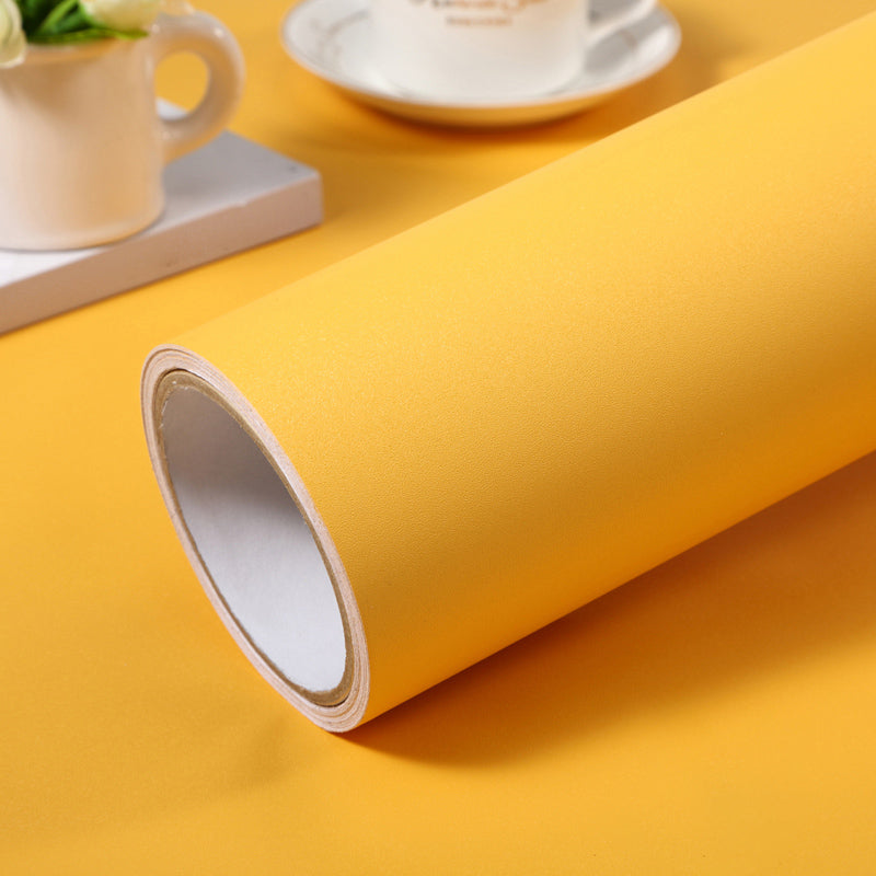 Scandinavian Wallpaper Roll Solid-Colored Self Stick Wall Covering, Multi-Colored