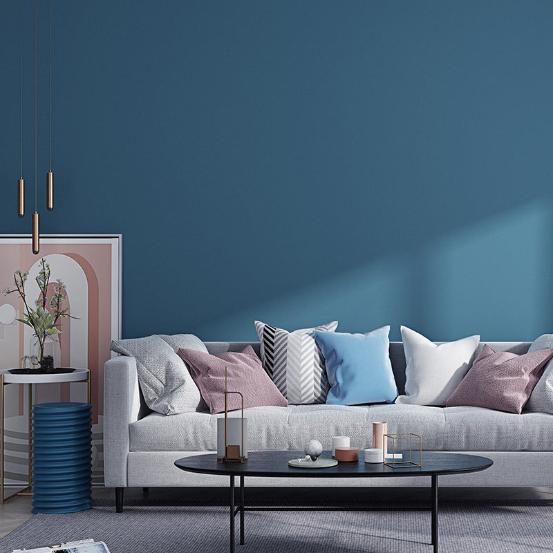 Multicolor Plain Wallpaper Roll Stain Resistant Simplicity Style Bedroom Wall Art