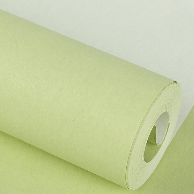 Scandinavian Solid-Colored Wallpaper Roll Living Room 31' L x 20.5" W Wall Art, Pastel Color