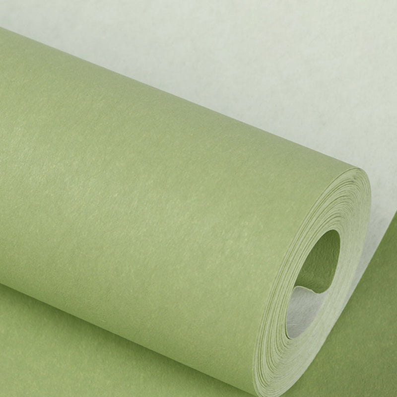 Scandinavian Solid-Colored Wallpaper Roll Living Room 31' L x 20.5" W Wall Art, Pastel Color
