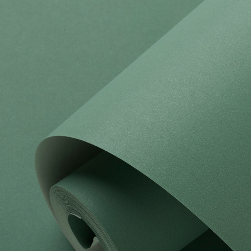 Minimalist Style Wallpaper Roll Pastel Color Plain Wall Covering, 33' L x 20.5" W