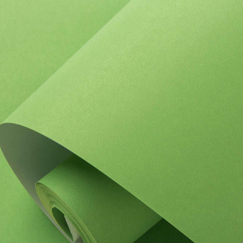 Minimalist Style Wallpaper Roll Pastel Color Plain Wall Covering, 33' L x 20.5" W