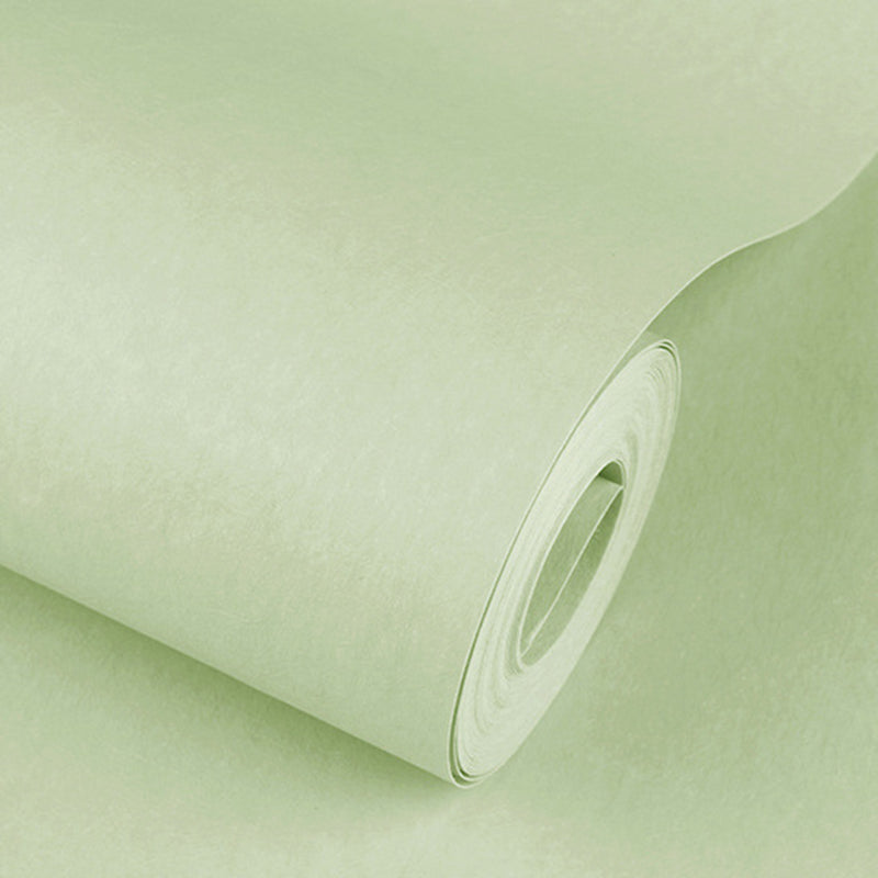 Solid Color Pattern Wallpaper Roll Unpasted Simple Style Bedroom Wall Art, 54.2-sq ft