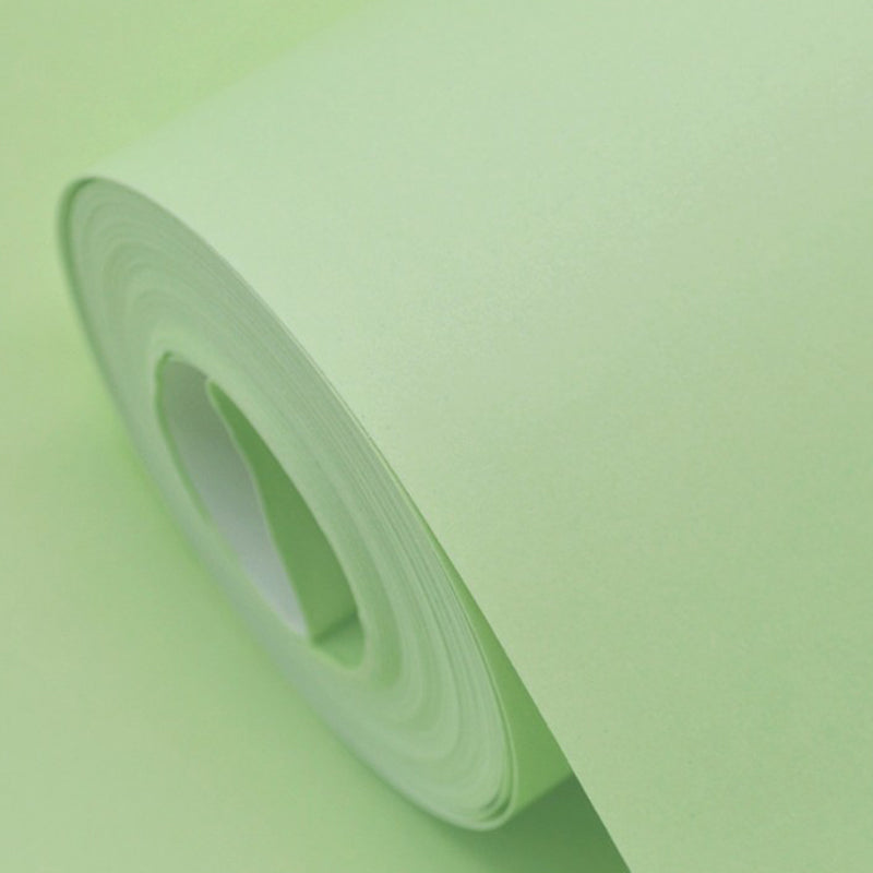 Solid Color Pattern Wallpaper Roll Unpasted Simple Style Bedroom Wall Art, 54.2-sq ft