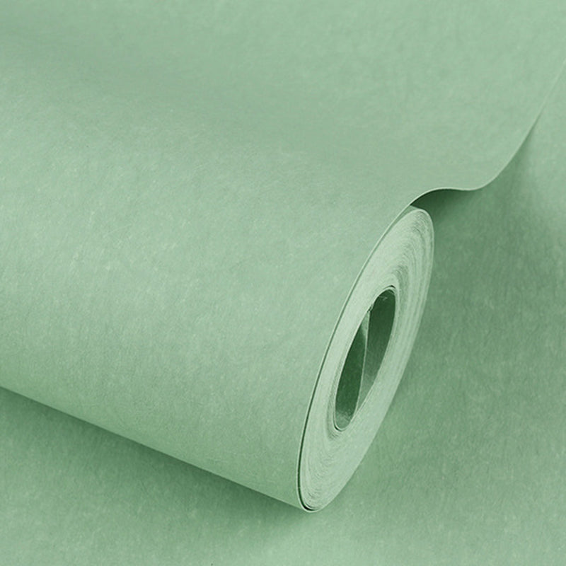 Solid Color Pattern Wallpaper Roll Unpasted Simple Style Bedroom Wall Art, 54.2-sq ft