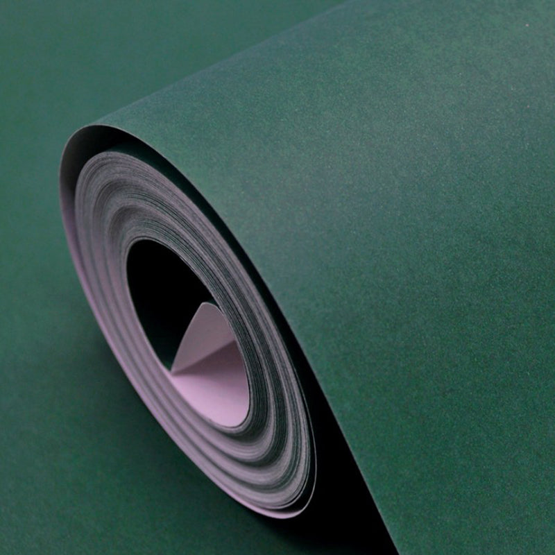 Solid Color Pattern Wallpaper Roll Unpasted Simple Style Bedroom Wall Art, 54.2-sq ft