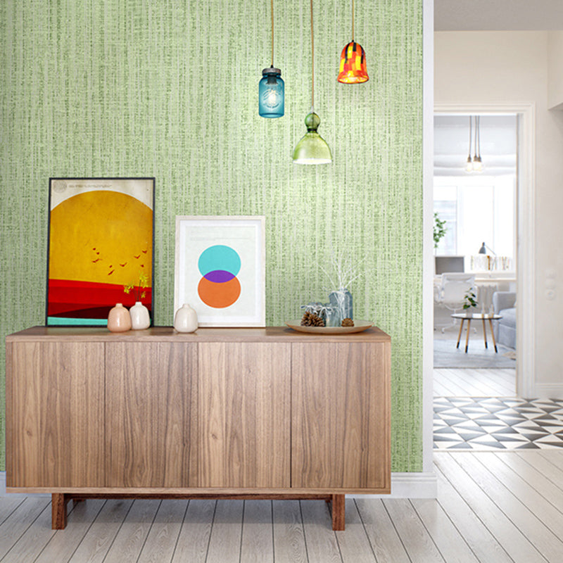 Nordic Soft Color Non-Woven Wallpaper Roll Textured Solid Unpasted Wall Covering