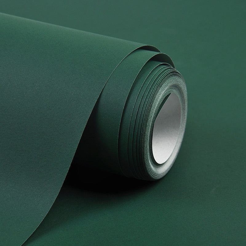 Nordic Soft Color Non-Woven Wallpaper Roll Textured Solid Unpasted Wall Covering