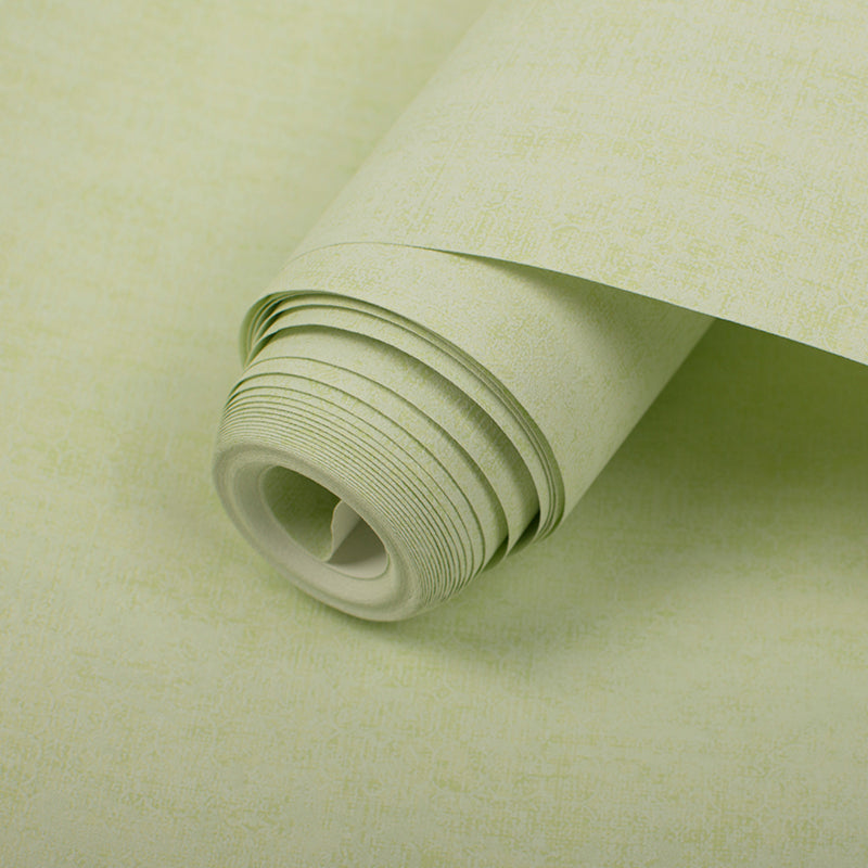 Nordic Soft Color Non-Woven Wallpaper Roll Textured Solid Unpasted Wall Covering