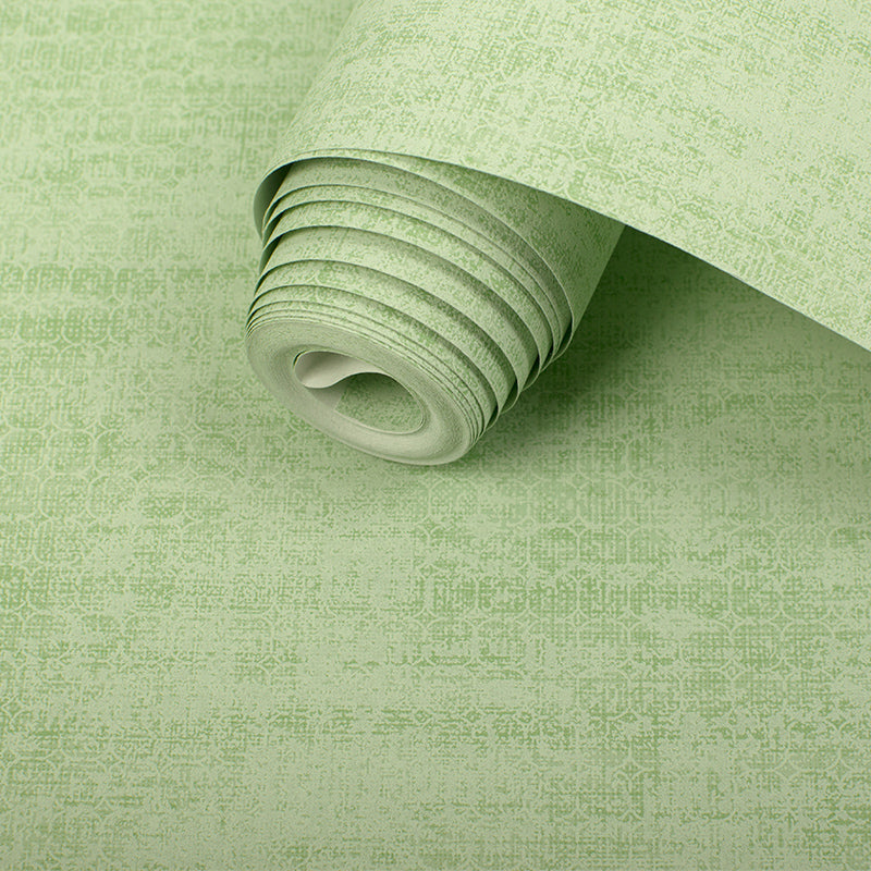 Nordic Soft Color Non-Woven Wallpaper Roll Textured Solid Unpasted Wall Covering
