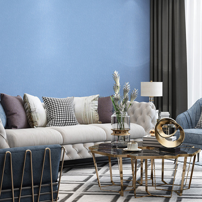 Unpasted Wallpaper Roll Soft Color Non-Woven Cloth Textured Plain Nordic Wall Art