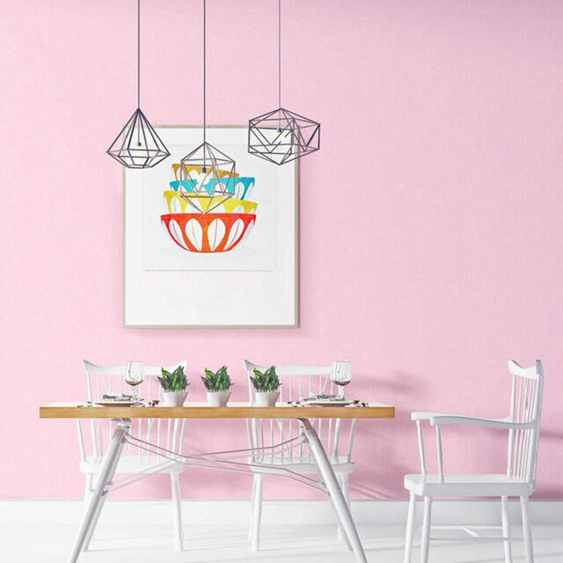 Unpasted Wallpaper Roll Soft Color Non-Woven Cloth Textured Plain Nordic Wall Art