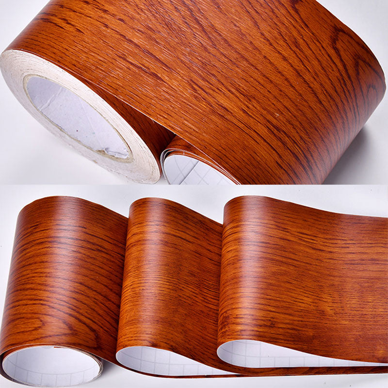 Self Sticking Wood Like Wallpaper Border Non-Woven Industrial Wall Decor for Living Room