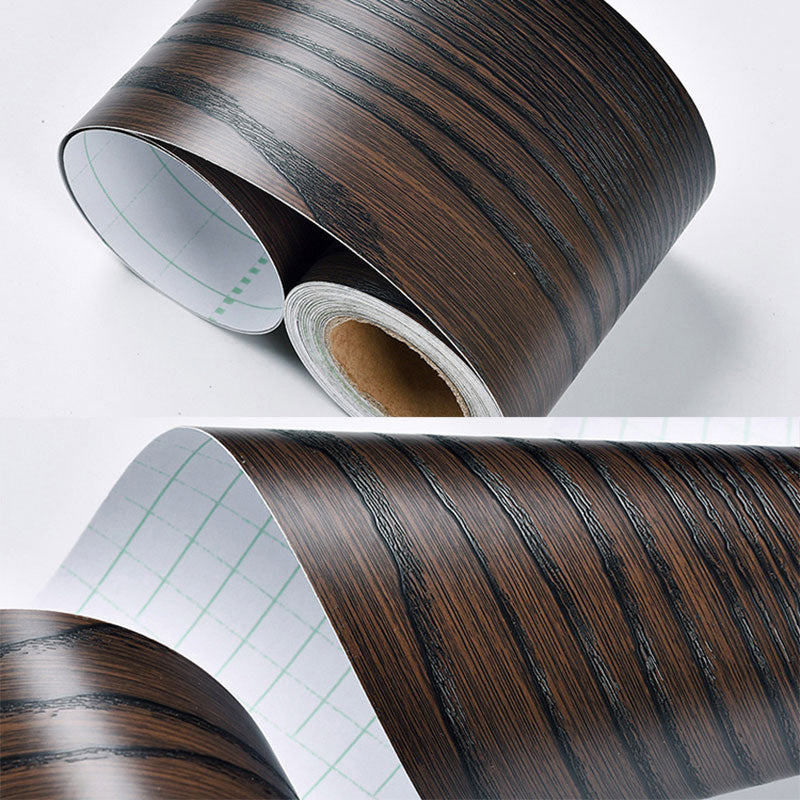Self Sticking Wood Like Wallpaper Border Non-Woven Industrial Wall Decor for Living Room