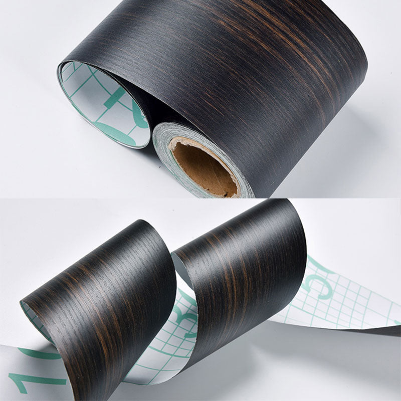 Self Sticking Wood Like Wallpaper Border Non-Woven Industrial Wall Decor for Living Room