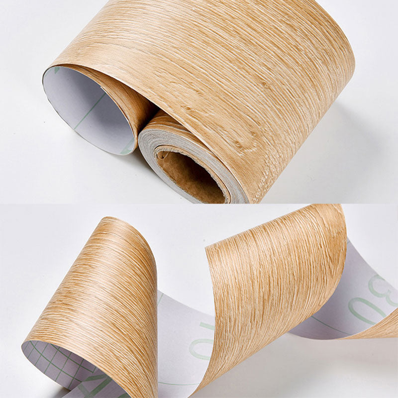 Self Sticking Wood Like Wallpaper Border Non-Woven Industrial Wall Decor for Living Room