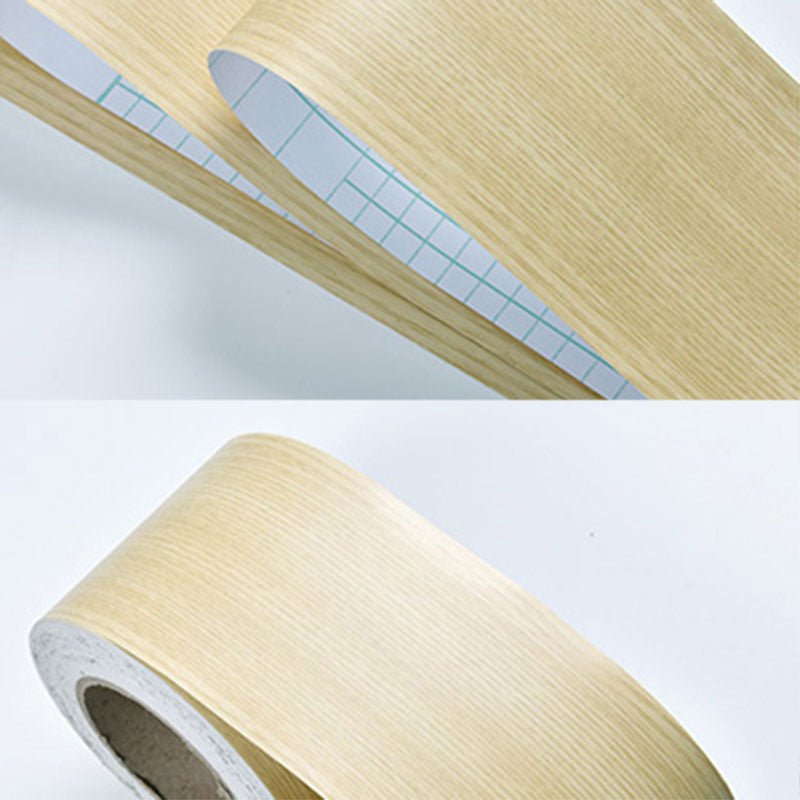 Self-Adhesive Wood Printed Wallpaper Border Simple Non-Woven Wall Art, 33' L x 8" W