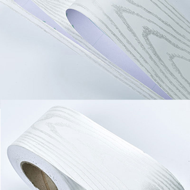 Self-Adhesive Wood Printed Wallpaper Border Simple Non-Woven Wall Art, 33' L x 8" W