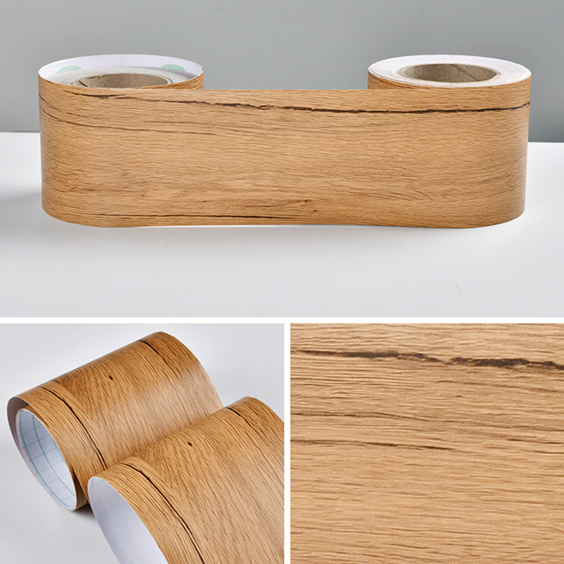 Industrial Wallpaper Border Wood Printing Stick on Wall Covering, Multiple Colors