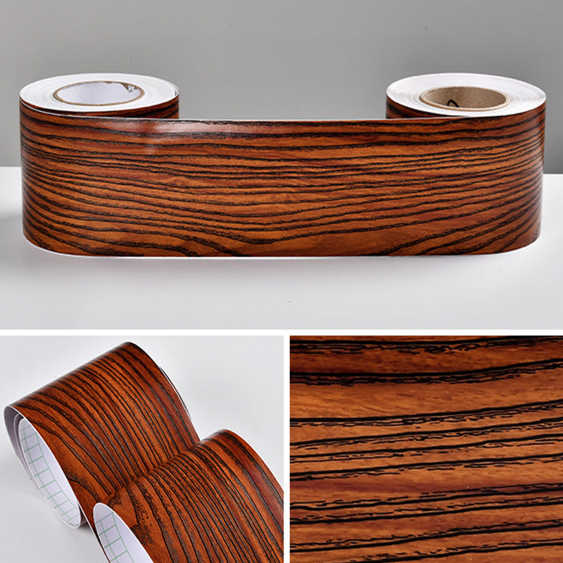 Industrial Wallpaper Border Wood Printing Stick on Wall Covering, Multiple Colors