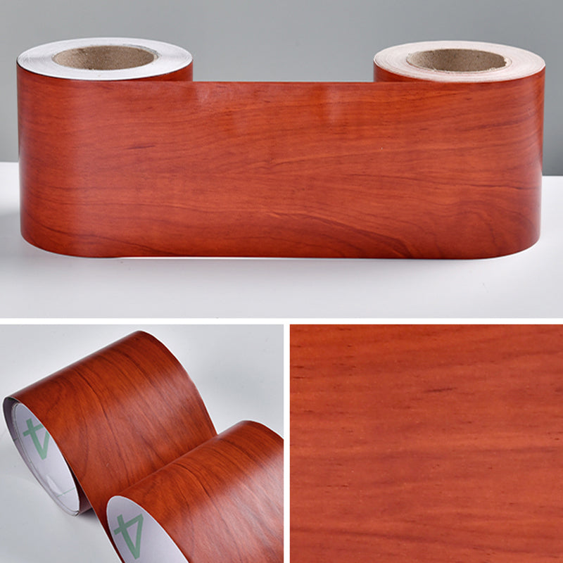 Industrial Wallpaper Border Wood Printing Stick on Wall Covering, Multiple Colors