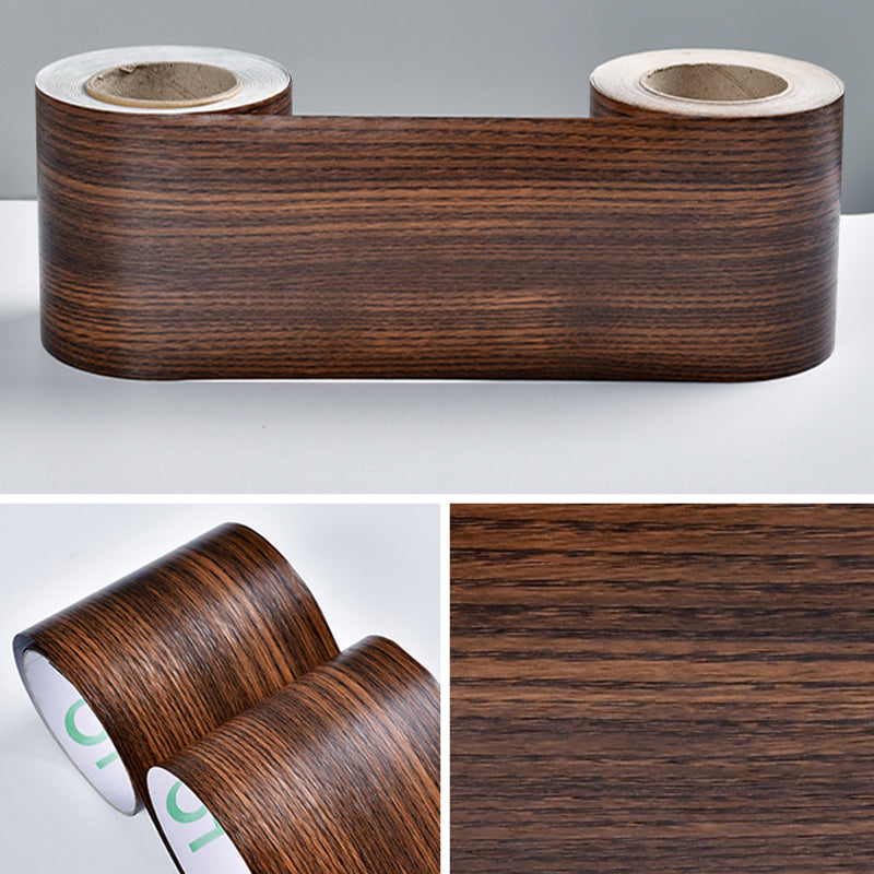 Industrial Wallpaper Border Wood Printing Stick on Wall Covering, Multiple Colors