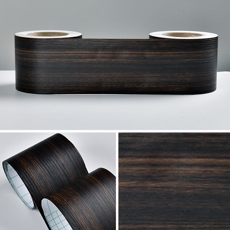 Industrial Wallpaper Border Wood Printing Stick on Wall Covering, Multiple Colors