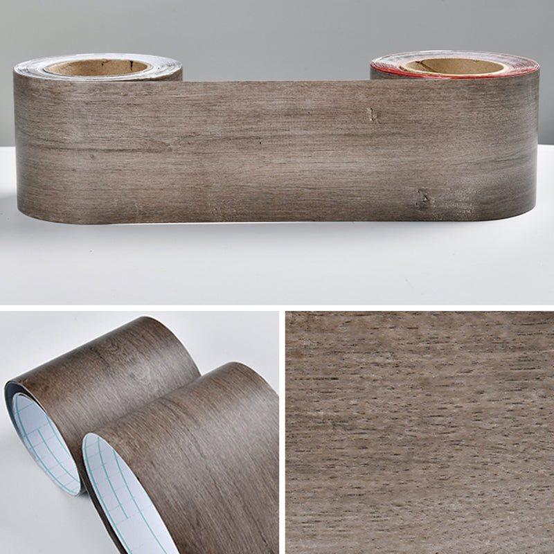 Industrial Wallpaper Border Wood Printing Stick on Wall Covering, Multiple Colors