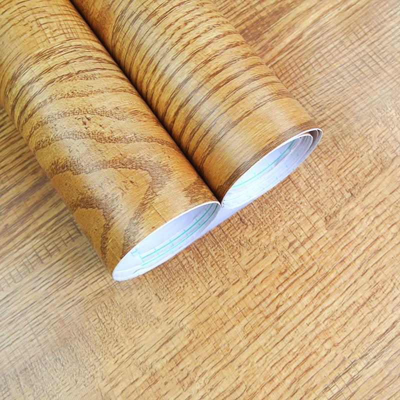 Faux Wood Wallpaper Roll Peel and Paste Industrial Living Room Wall Decor, 6.5 sq-ft