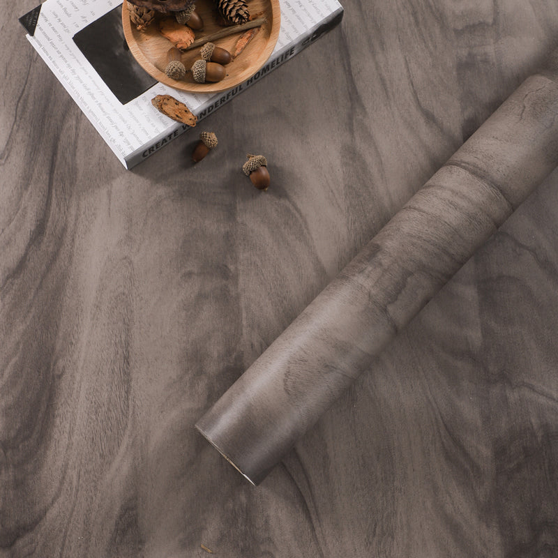 Self Sticking Repurposed Wood Wallpaper Roll Industrial Vinyl Wall Decor, 16.5' L x 23.5" W
