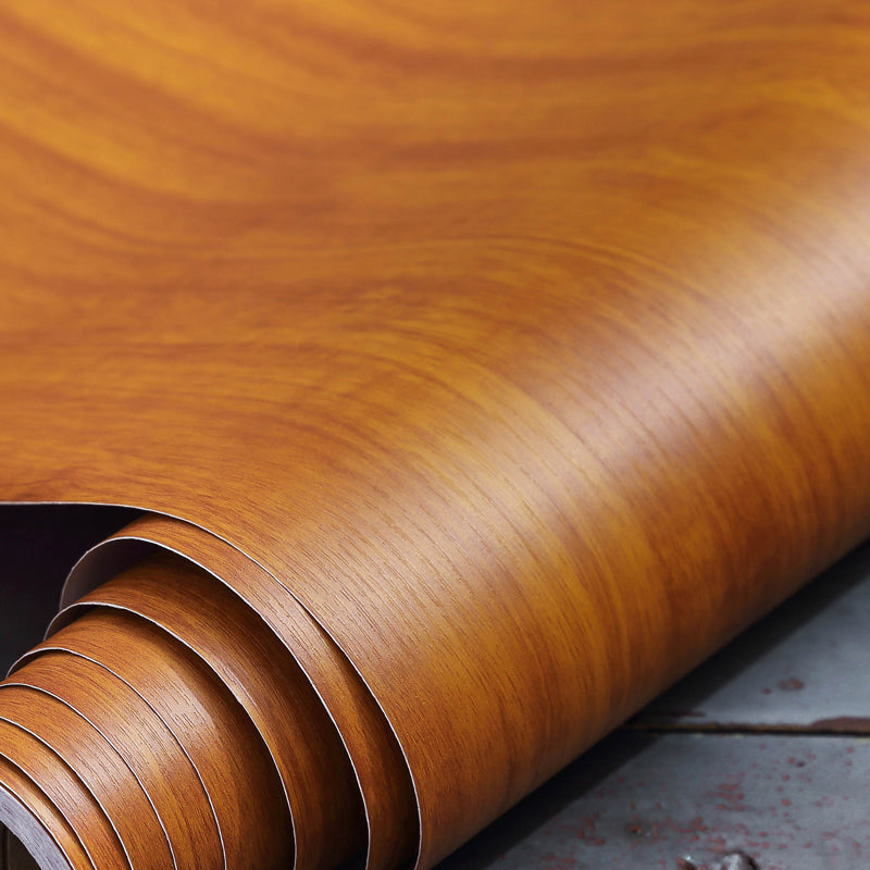 Brown Repurposed Wood Wallpaper Roll Peel and Stick Industrial Living Room Wall Decor