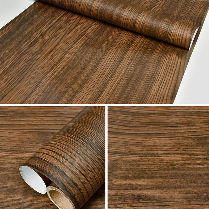 Multi-Color Reclaimed Wood Wallpaper Roll Peel and Stick Industrial Living Room Wall Art