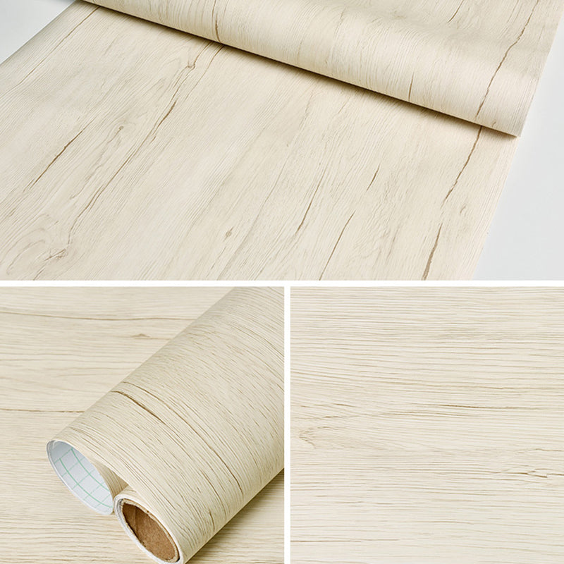 Multi-Color Reclaimed Wood Wallpaper Roll Peel and Stick Industrial Living Room Wall Art