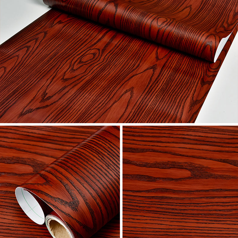 Multi-Color Reclaimed Wood Wallpaper Roll Peel and Stick Industrial Living Room Wall Art