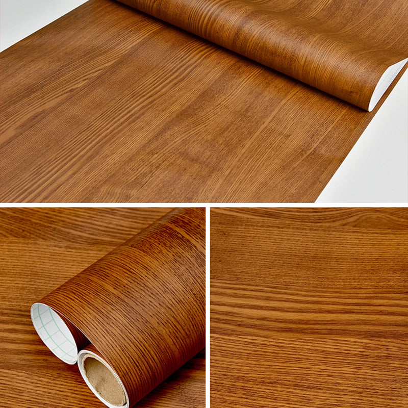 Multi-Color Reclaimed Wood Wallpaper Roll Peel and Stick Industrial Living Room Wall Art