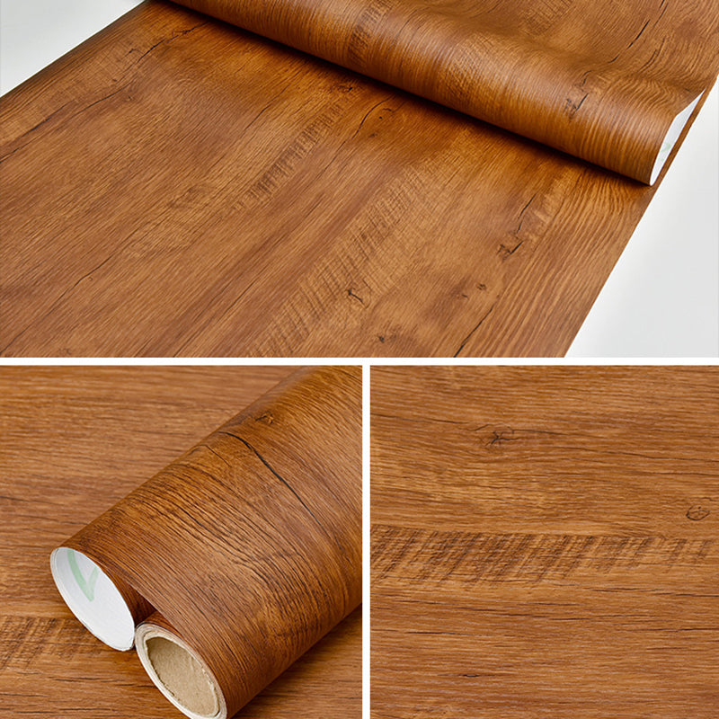 Multi-Color Reclaimed Wood Wallpaper Roll Peel and Stick Industrial Living Room Wall Art