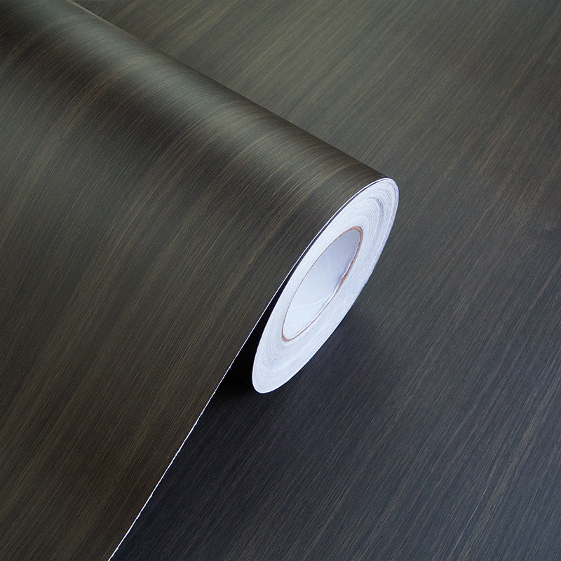 Black Barn Wood Pattern Wallpaper Roll Self Sticking Industrial Hotel Wall Decor