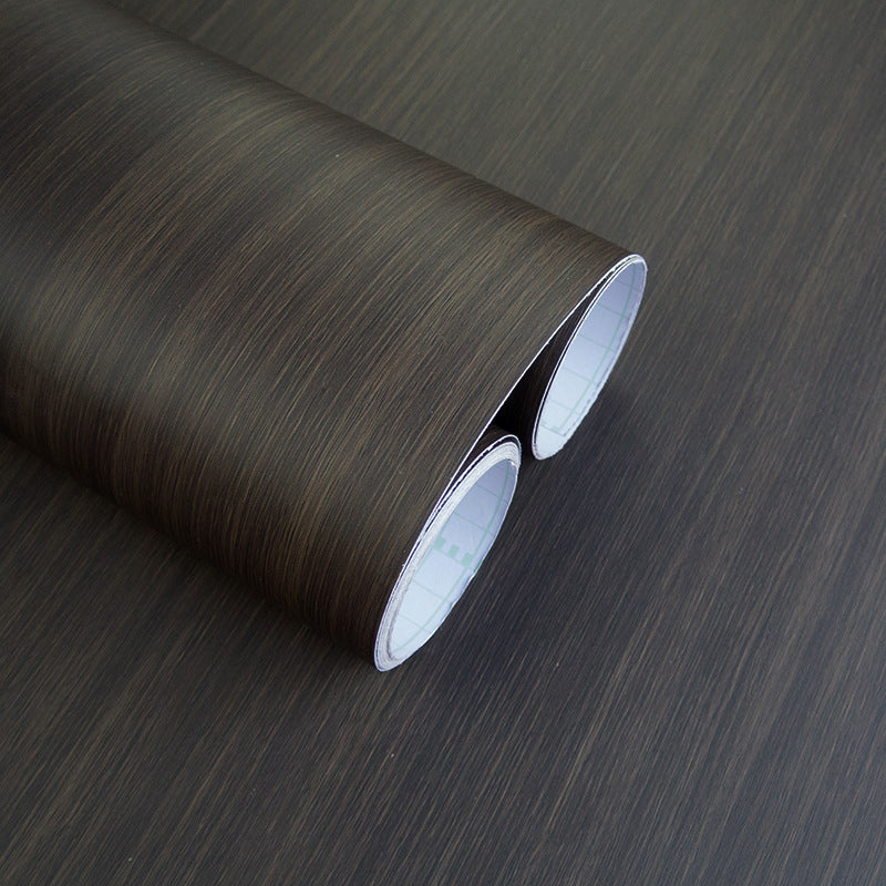 Black Barn Wood Pattern Wallpaper Roll Self Sticking Industrial Hotel Wall Decor